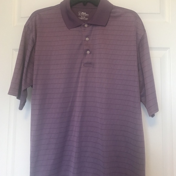 SALE - Men's PGA Tour plum color golf polo