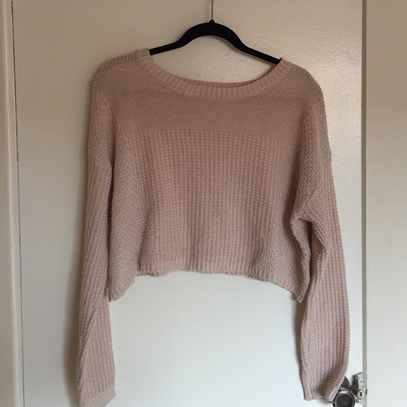 Light pink cropped sweater