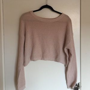 Light pink cropped sweater