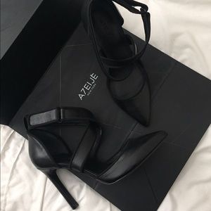 A7EIJE New York black mestico leather Quasar pump