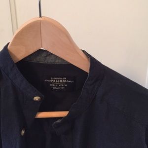 Pull & Bear Grandad Collar Shirt