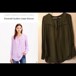 ⭐NEW⭐ J CREW CREPE BUTTON BLOUSE