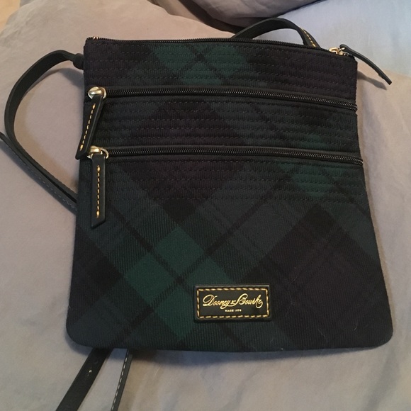 Dooney & Bourke Handbags - DOONEY & BOURKE Navy Plaid Crossbody bag  NWT