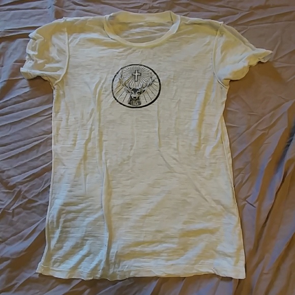 Jaegermeister white burnout tee