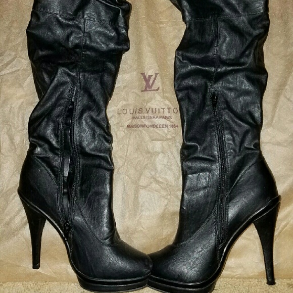 Black over the knee boots