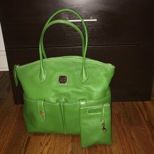Kelly Green Leather D&B Tote and Sunglass Case