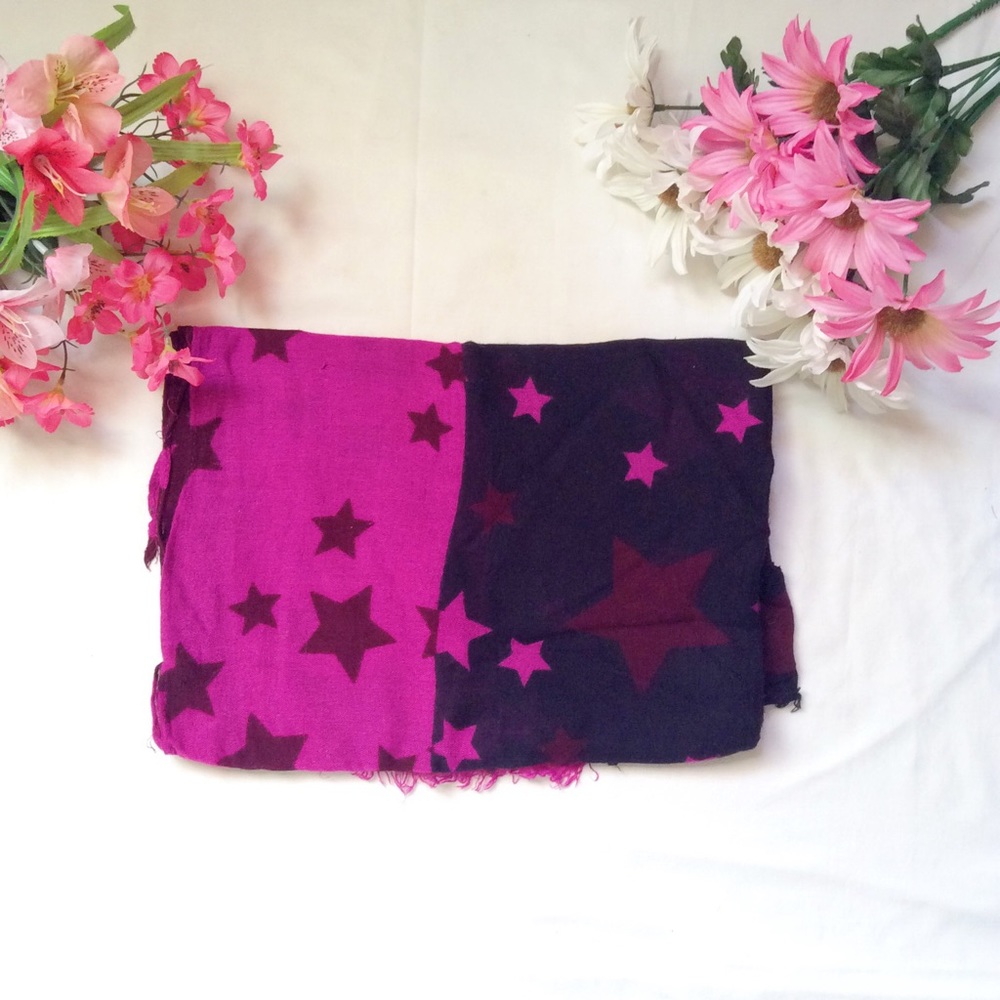 Purple Star print details Scarves scarfs hijab