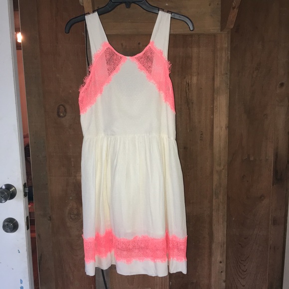 Free People Dress with Hot Pink Trim