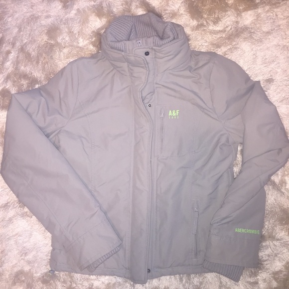 Abercrombie & Fitch Jackets & Blazers - 🎀SALE •A&F• Gray/Neon Winter Coat