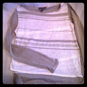 Gray striped top