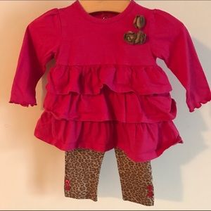 pink cheetah outfit 3-6 m