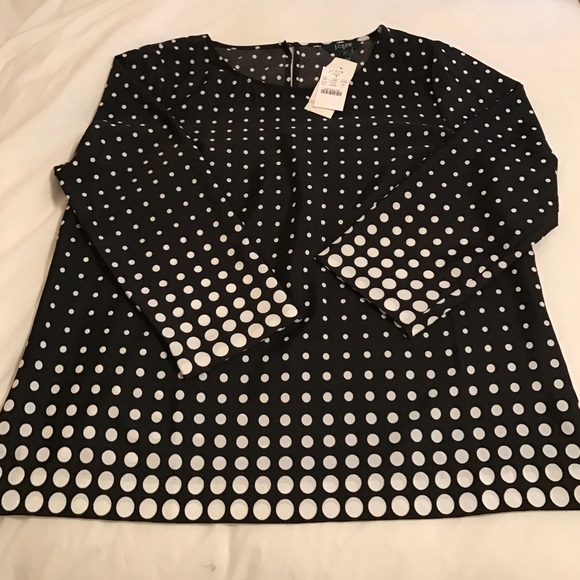 J.Crew Factory Printed Scoopneck Blouse