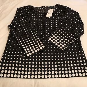 J.Crew Factory Printed Scoopneck Blouse