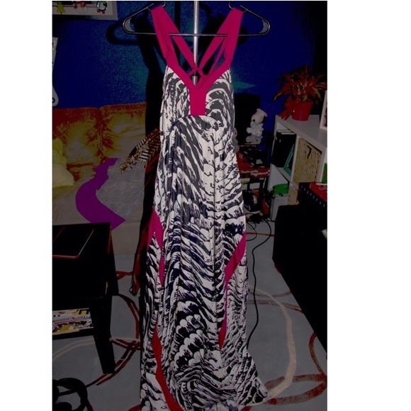 Express fuchsia maxi dress