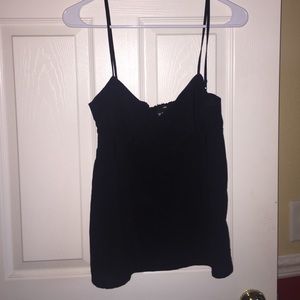 Black spaghetti strap