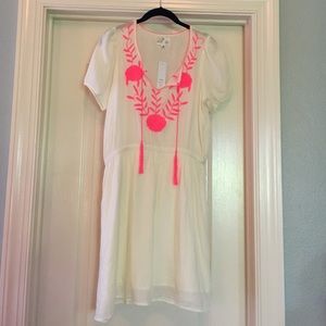 :: Embroidered Neon j. RA dress ::