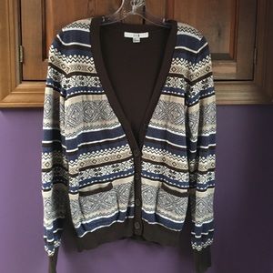 Brown Decorative Cardigan