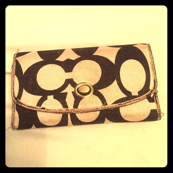 Black and chocolate coach wallet
