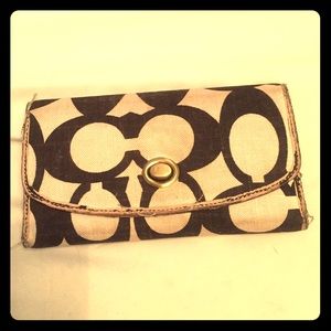Black and chocolate coach wallet