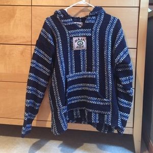 Striped Woven Baja Hoodie