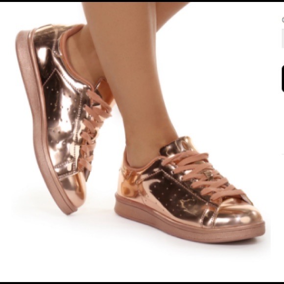 Rose Gold tenis shoes