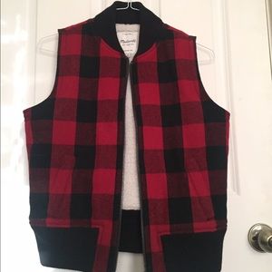 Madewell buffalo check vest