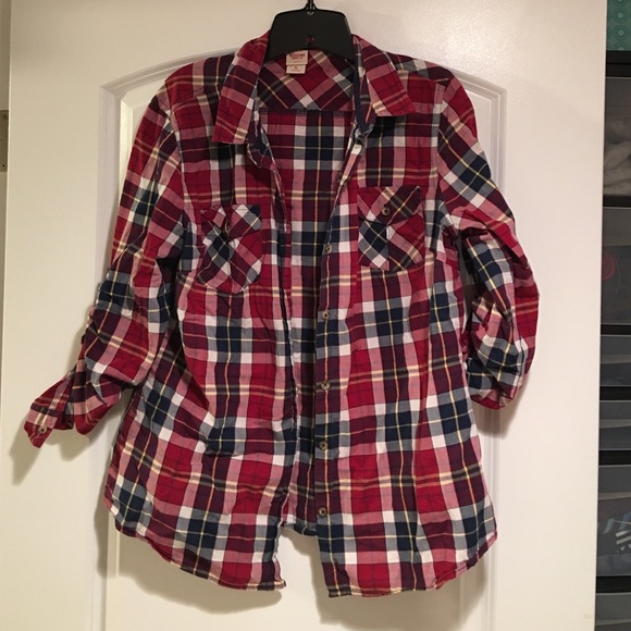 Plaid button down shirt