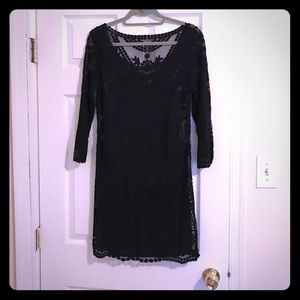 Express Black Lace Dress Size L