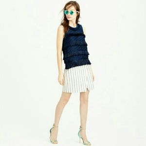 J.Crew Crossover Linen Skirt Size 8