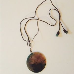 Jade sweater necklace