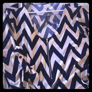 Chevron patterned knee length dress 2x