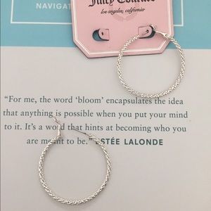 Juicy Couture Silver Hoop Earrings