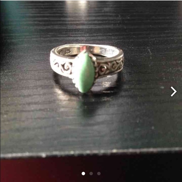 Sterling silver jade ring