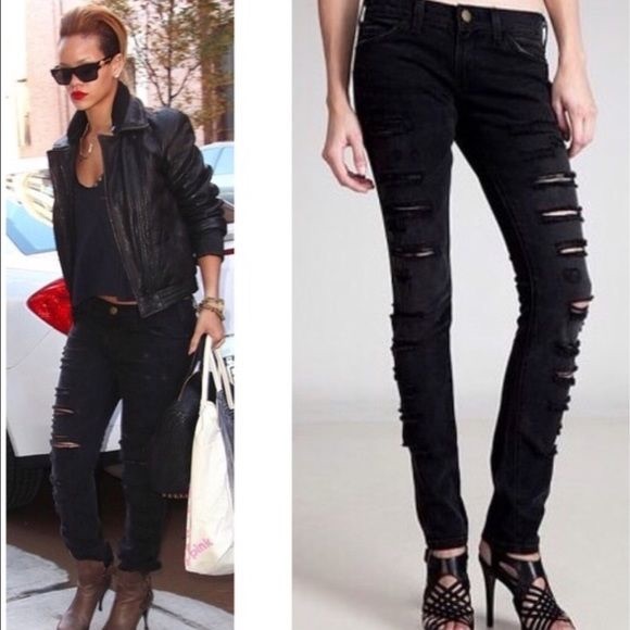 Current/Elliott The Skinny in Night Wash Shredded