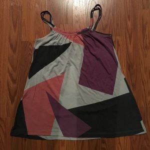 Geometric Double Strapped Tank Top