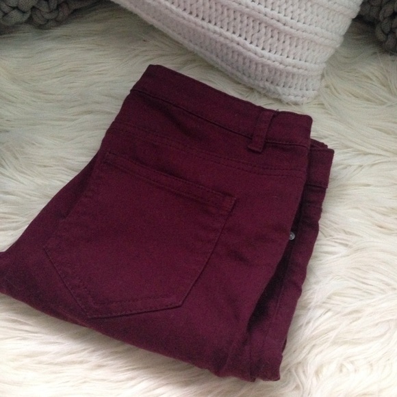Maroon Skinny Jeans
