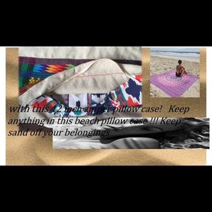 💙3Pillow case for the beach ! Handmade holds lots