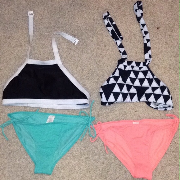 Bundle of two halter top swim suits