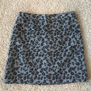 Leopard print mini skirt, Loft size 6