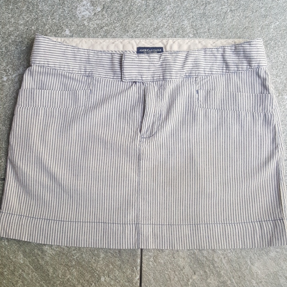 American Eagle Striped  Mini Skirt