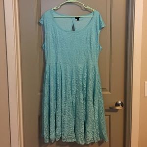 Baby blue lace dress from Torrid.