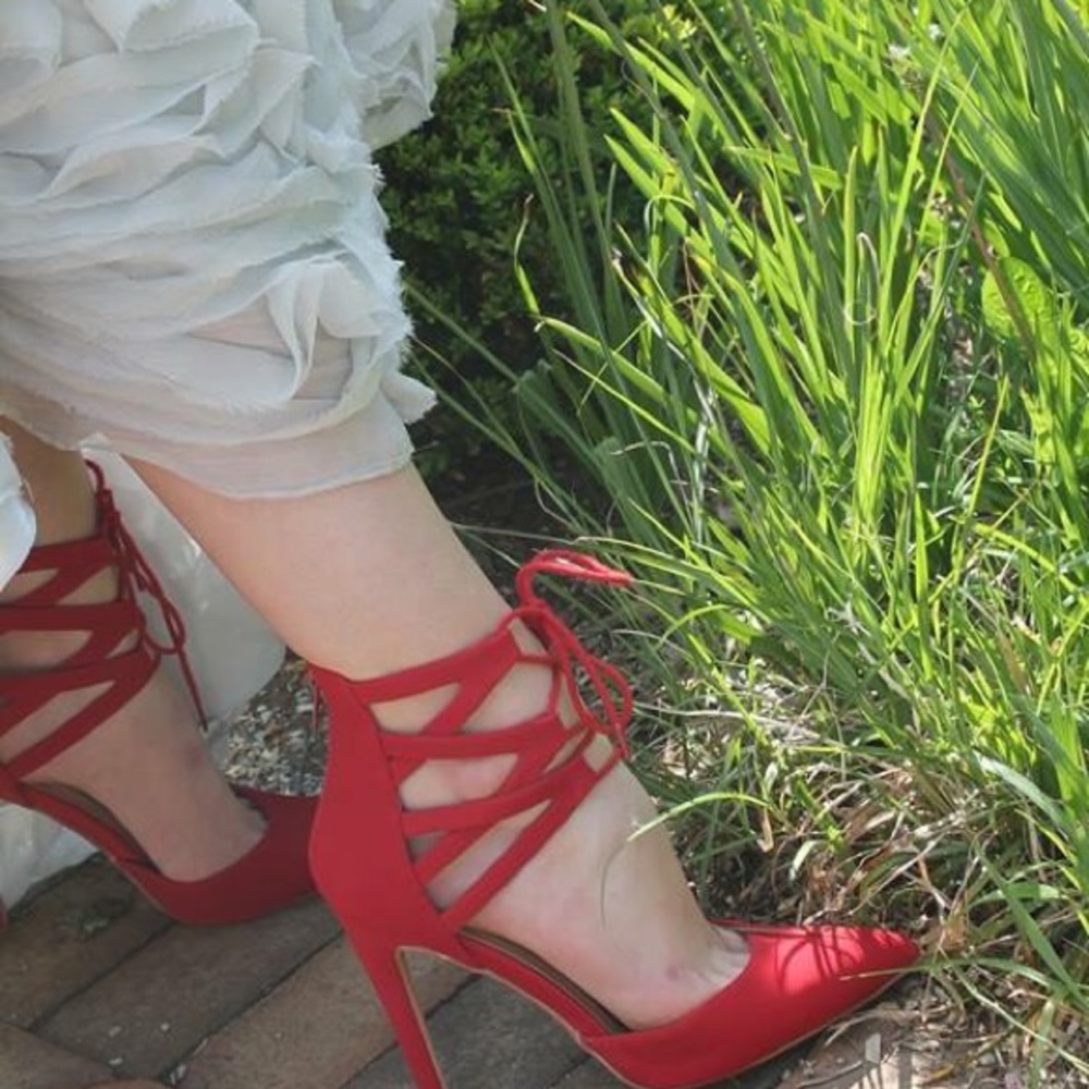Lace Up Strappy Heels