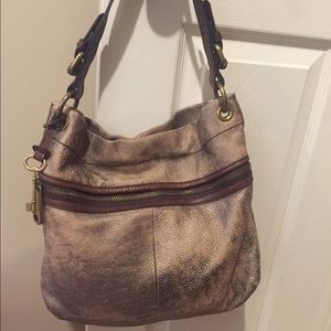 Fossil leather shoulder bag