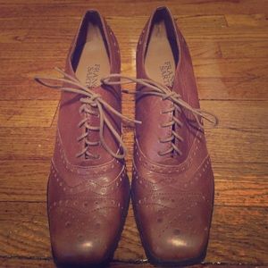 Brown leather Franco Sarto Retro Pumps