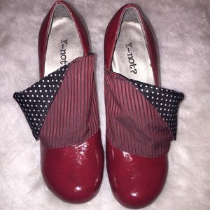 Never worn funky red heels!