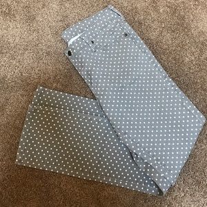 Polka dot skinny jeans