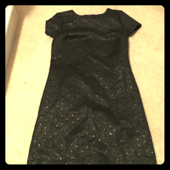 Black short sleeved mini dress