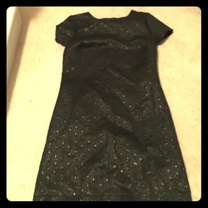 Black short sleeved mini dress