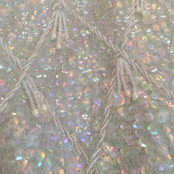 VINTAGE Light Blue Sequins Top - Picture 4 of 4