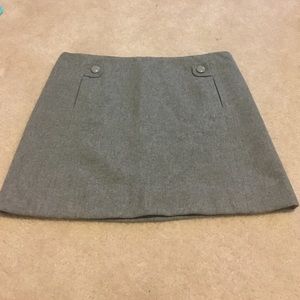 Gray wool J. Crew miniskirt